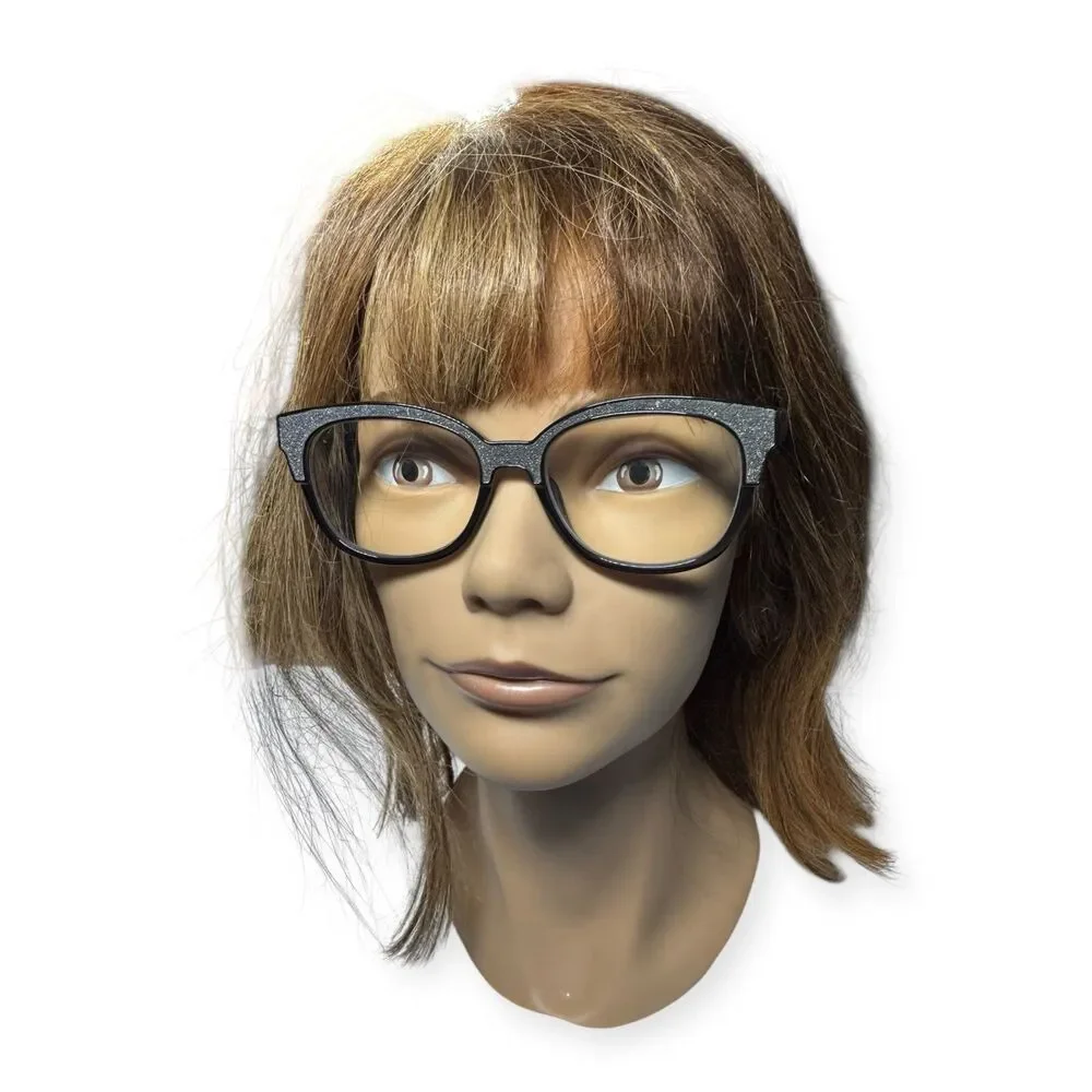Jimmy Choo JC177 Eyeglasses Cat Eye‎ Dark Gray Silver Glitter Frames 51-17-145mm